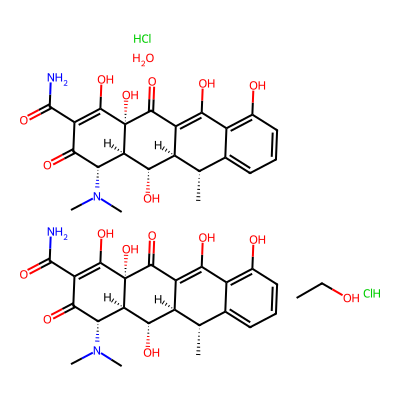 Chemical structure of Doxycycline Hyclate