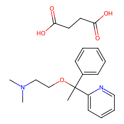 Chemical structure of Doxylamine Succinate