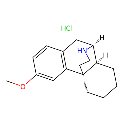 Chemical structure of Dextromethorphan Impurity A (Hydrochloride)