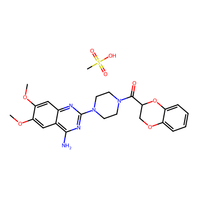 Chemical structure of Doxazosin Mesylate