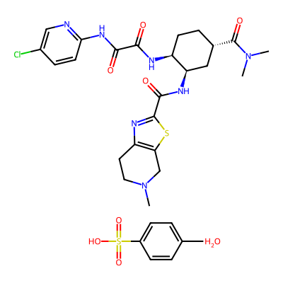 Chemical structure of Edoxaban Tosylate Monohydrate