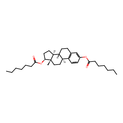 Chemical structure of Estradiol 3,17-Dienanthate