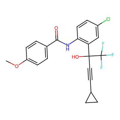 Chemical structure of Efavirenz Benzoyl Amino Alcohol Impurity