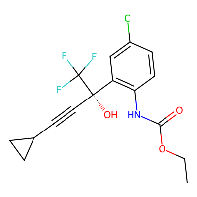 Chemical structure of Efavirenz amino alcohol Ethyl carbamate