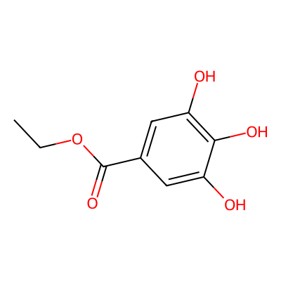 Chemical structure of Ethyl Gallate