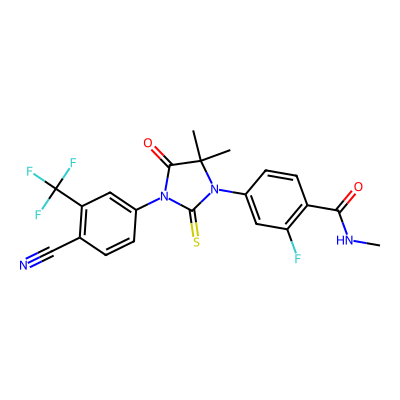 Chemical structure of Enzalutamide