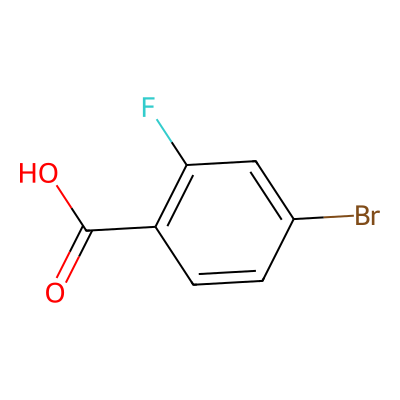 Chemical structure of 4-Bromo-2-fluorobenzoic Acid