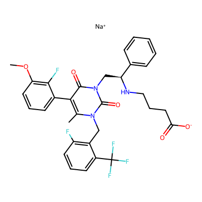 Chemical structure of Elagolix Sodium