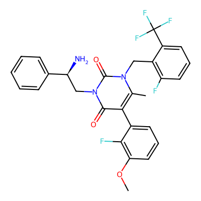 Chemical structure of Desbutyrate Elagolix