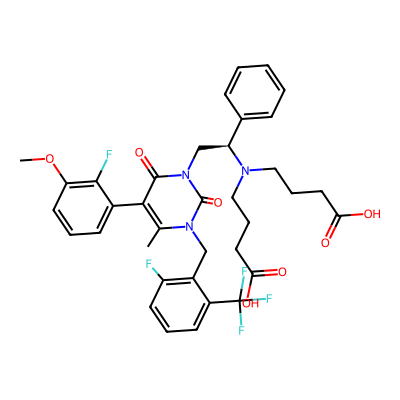 Chemical structure of Elagolix Diacid Impurity