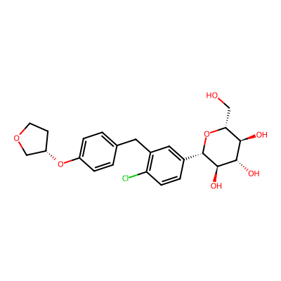 Chemical structure of Empagliflozin Reference Standard