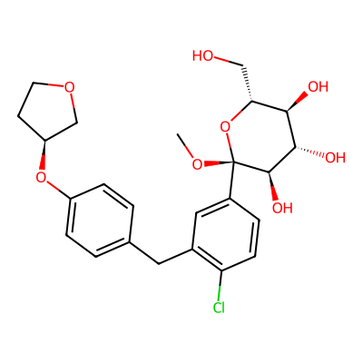 Chemical structure of Empagliflozin Methoxy Impurity