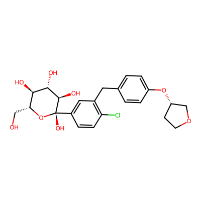 Chemical structure of Empagliflozin