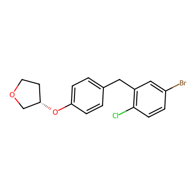 Chemical structure of Empagliflozin Bromo Impurity