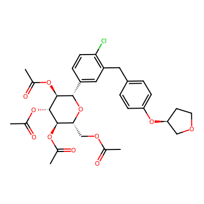 Chemical structure of Tetraacetyl Empagliflozin