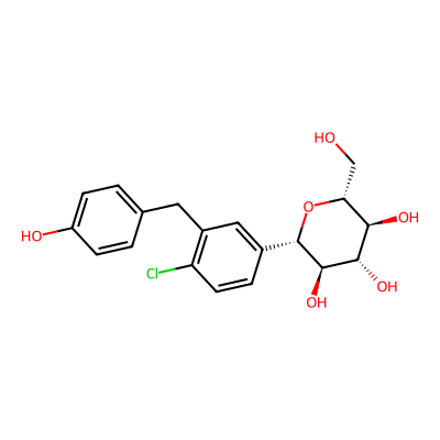 Chemical structure of Empagliflozin Hydroxy Impurity
