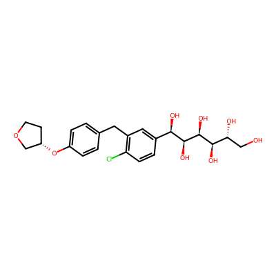 Chemical structure of Empagliflozin Diol Impurity