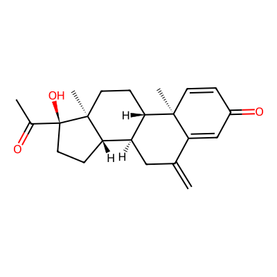 Chemical structure of Delta-1,6 - methylene -17-hydroxyprogesterone