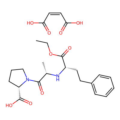 Chemical structure of Enalapril Maleate