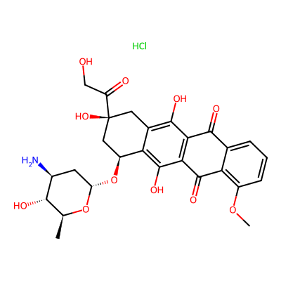 Chemical structure of Epirubicin hydrochloride