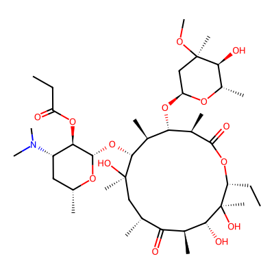 Chemical structure of Erythromycin Propionate