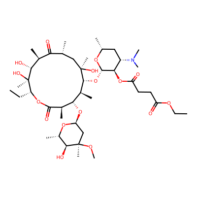 Chemical structure of Erythromycin Ethyl Succinate