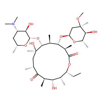 Chemical structure of Erythromycin B