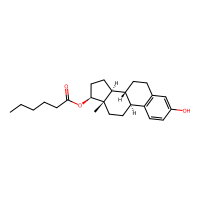 Chemical structure of Estradiol Caproate