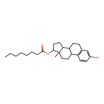 Chemical structure of Estradiol caprylate