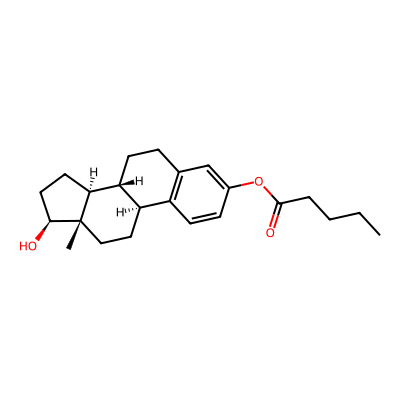 Chemical structure of Estradiol Valerate