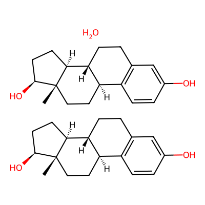Chemical structure of Estradiol Hemihydrate - API