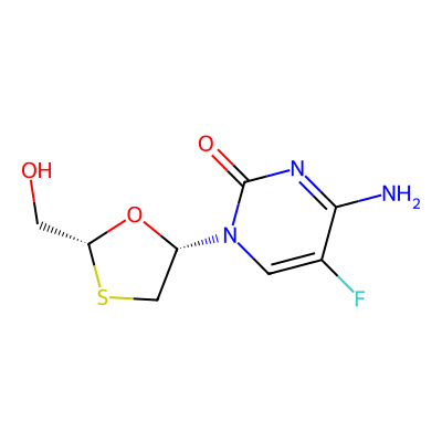 Chemical structure of Emtricitabine