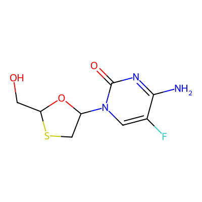Chemical structure of Racemic Emtricitabine