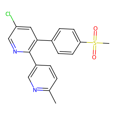 Chemical structure of Etoricoxib