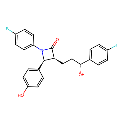 Chemical structure of RSS Ezetimibe