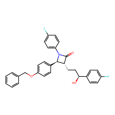 Chemical structure of Ezetimibe Benzyl Ether Impurity