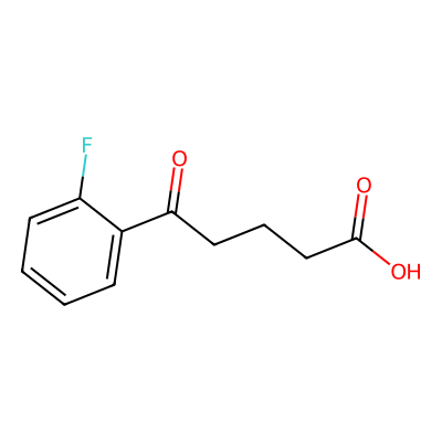 Chemical structure of 5-(2-Fluorophenyl)-5-oxovaleric Acid