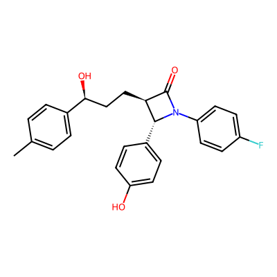 Chemical structure of Ezetimibe Desfluoro Methyl Impurity