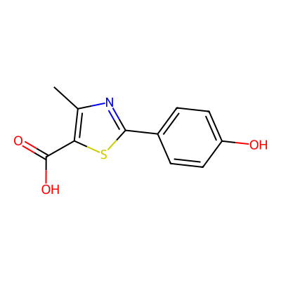 Chemical structure of Febuxostat Descyano Hydroxy Impurity