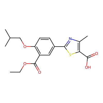 Chemical structure of 3-Descyano-3-ethoxycarbonyl Febuxostat