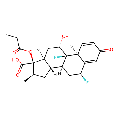 Chemical structure of Fluticasone EP Impurity A