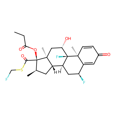 Chemical structure of Fluticasone Propionate