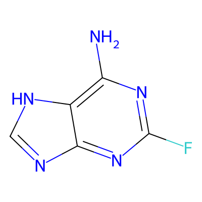 Chemical structure of 2-Fluoroadenine
