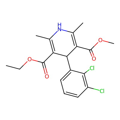 Chemical structure of Felodipine