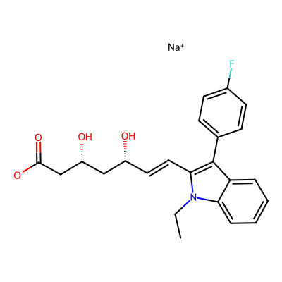Chemical structure of Fluvastatin N-Ethyl Impurity