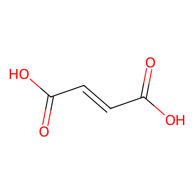 Chemical structure of Fumaric acid API