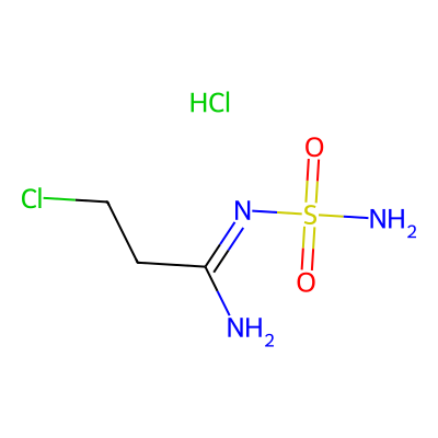 Chemical structure of N-Sulphamyl-3-chloropropionamidine Hydrochloride