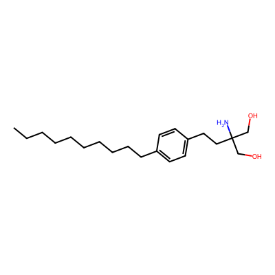 Chemical structure of Fingolimod Decyl Impurity