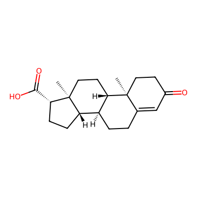 Chemical structure of 3-Oxo-4-androsten-17beta-carboxylic acid