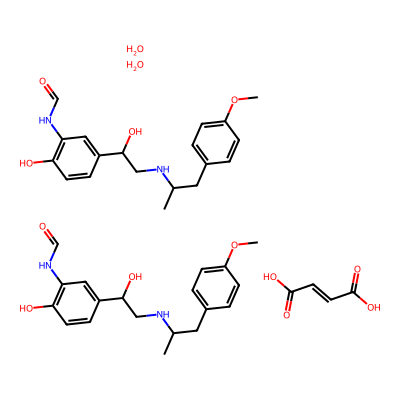 Chemical structure of Formoterol Fumarate Dihydrate API